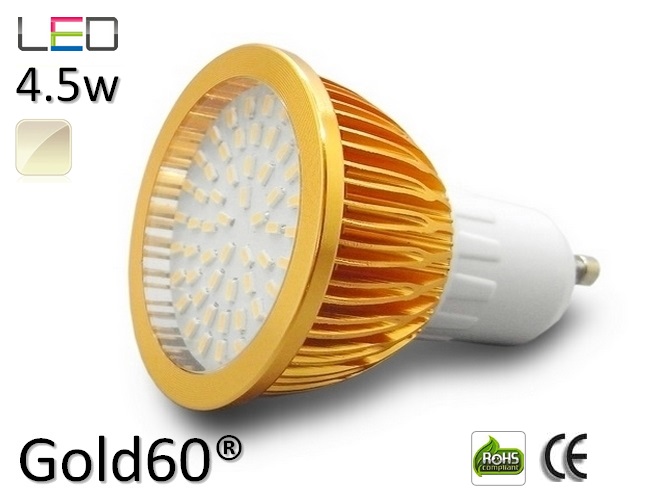 Ampoule LED GU10 Gold CupÂ® 60 LED blanc naturel 240v 140°