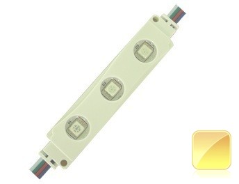 Module led Étanche 3 LEDs SMD 5050 blanc chaud 120° 12v DC IP65